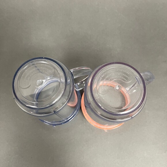 Magic Bullet Cups Party Mugs with Blue Orange Comfort Lip Rings Lot of 2 - Picture 6 of 6